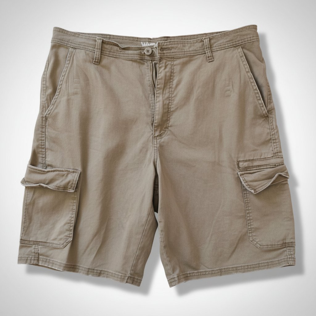  Wrangler Originals Tan Cargo Shorts Hiking Casual Workwear Taille 36