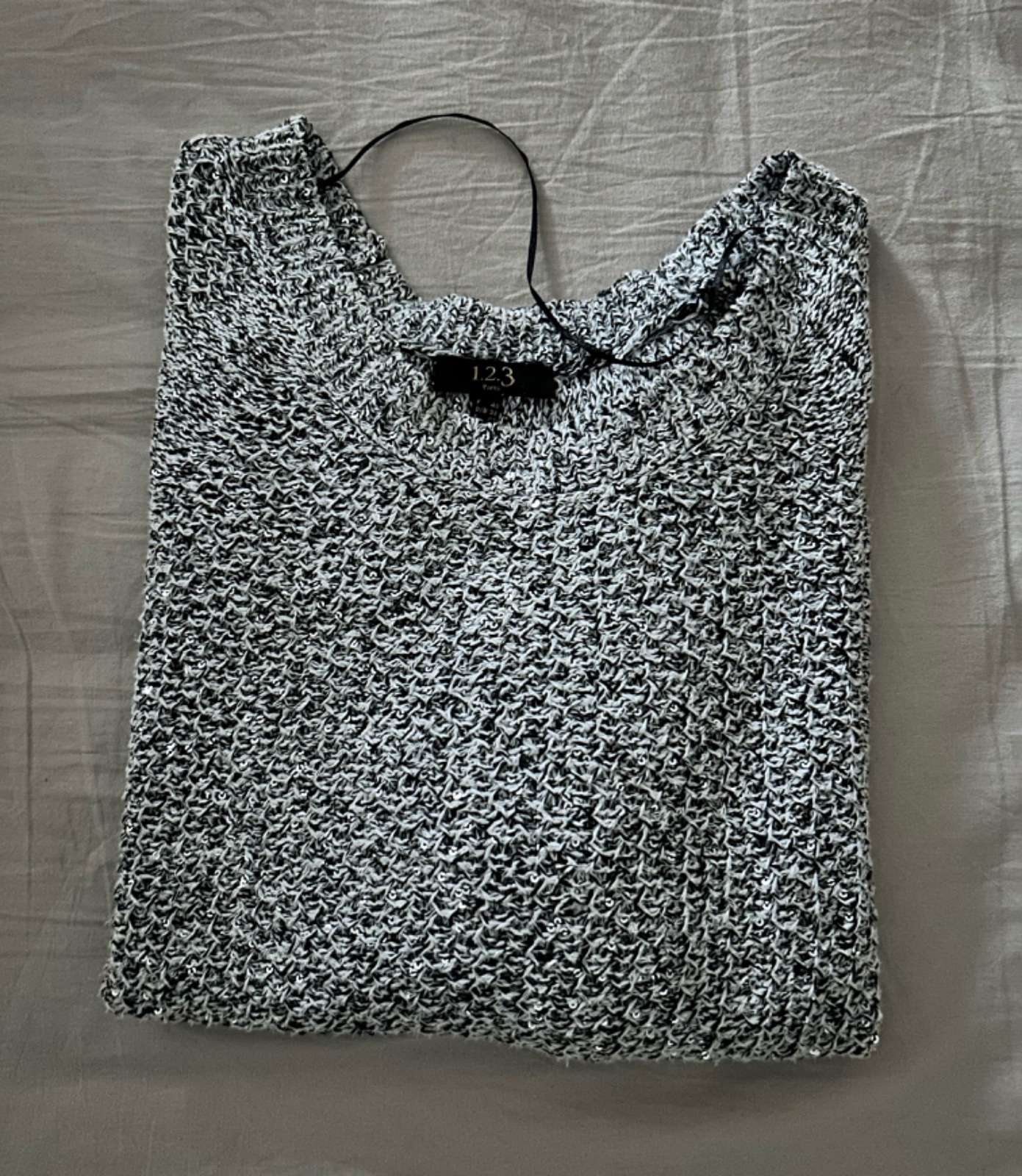 Pull en maille et sequins