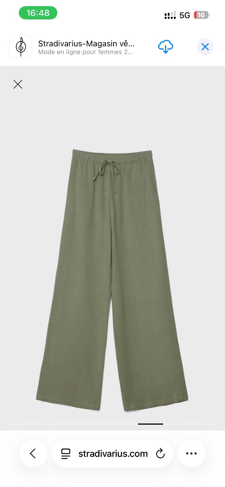 Pantalon droit effet lin 