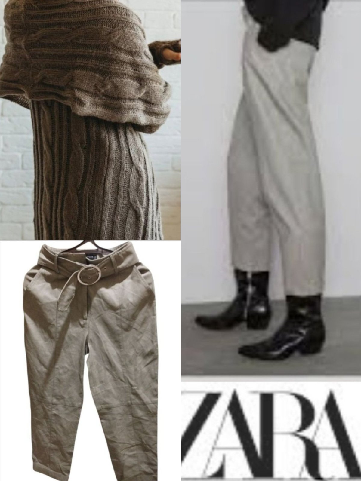 Lot pantalon cuir zara et gilet  angora porté une seule fois 