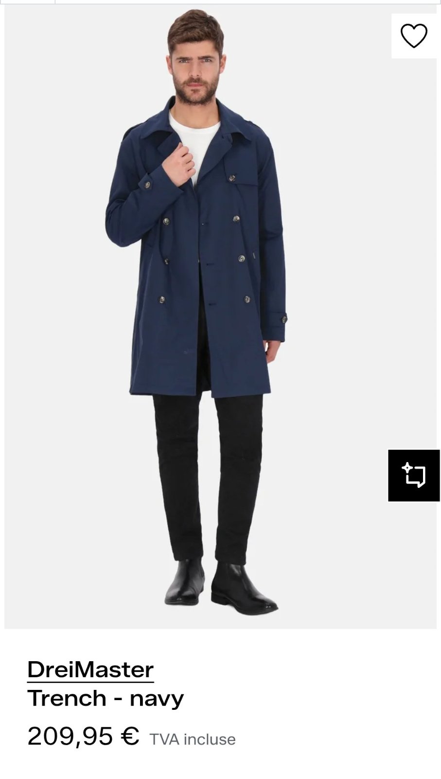 Trench-coat Dreimaster avec étiquette 