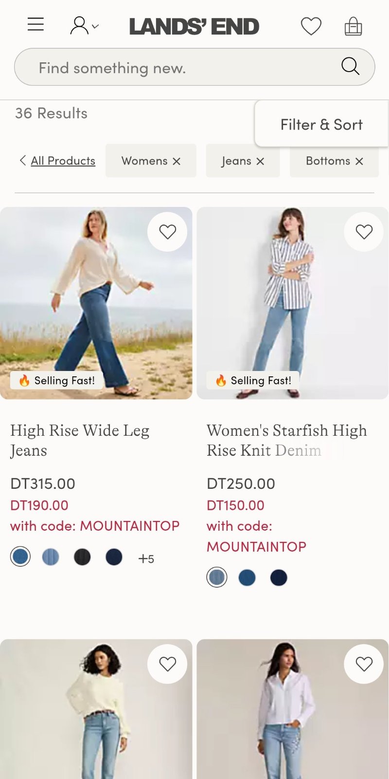Pantalon jean skinny marque LANDS'END avec étiquette 