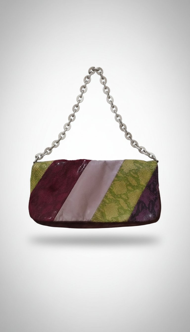 Sac à bandoulière MAXMARA en véritable cuir effet serpent  