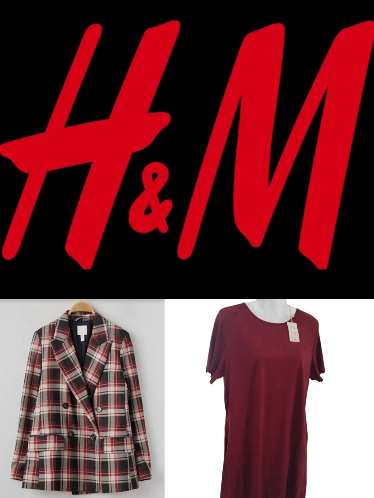 Lot robe neuve avec poches en daim avec étiquette et veste blazer H&M neuve 