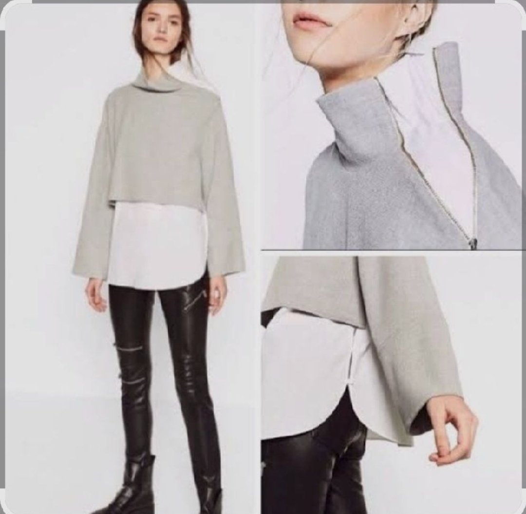 Set de blouse Zara et pantalon en cuir AMISU tout neuf