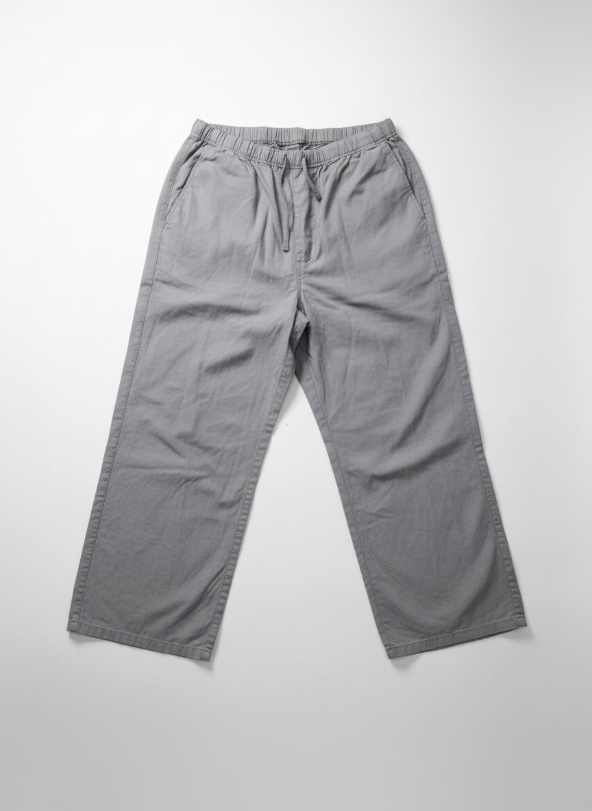 Pantalon en coton tissu ressemblant au lin