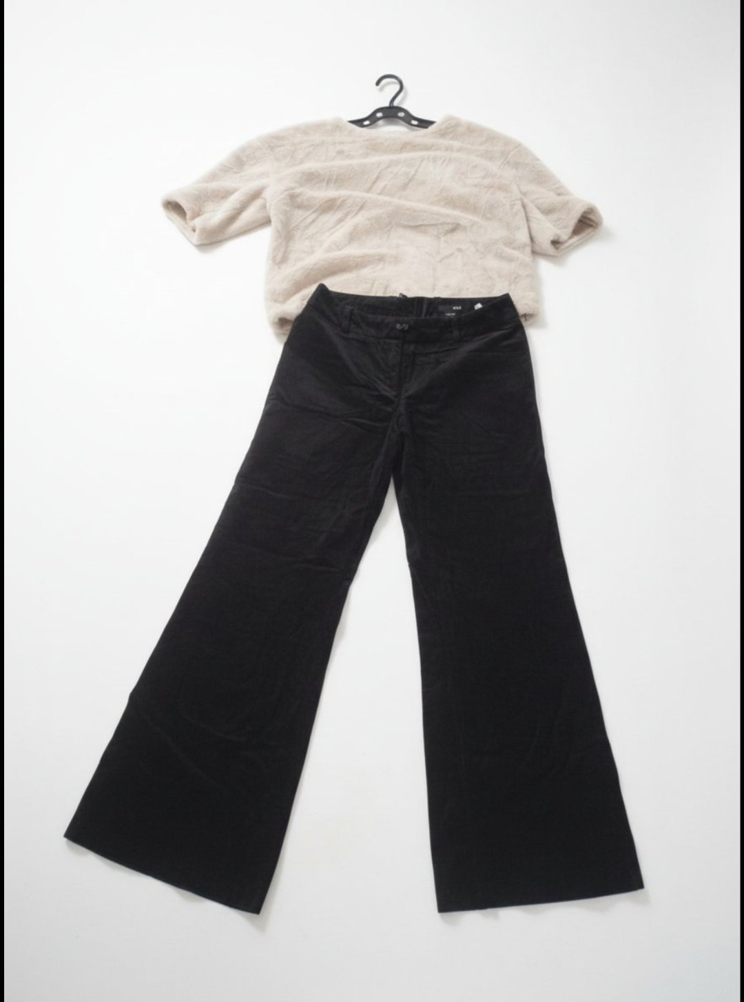 Magnifique pantalon large et blouse en fourrure H&M neuf