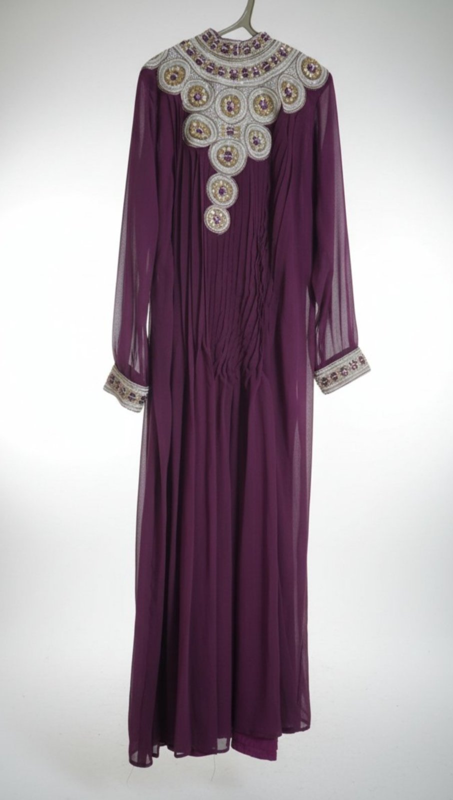 Robe soirée en soie et doublure en coton 