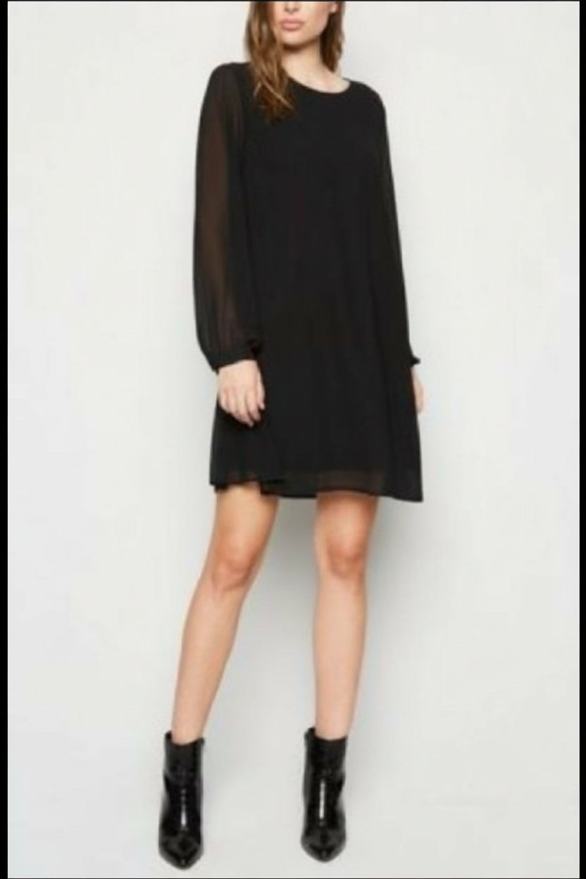 Robe liquette en mousseline avec doublure en coton 