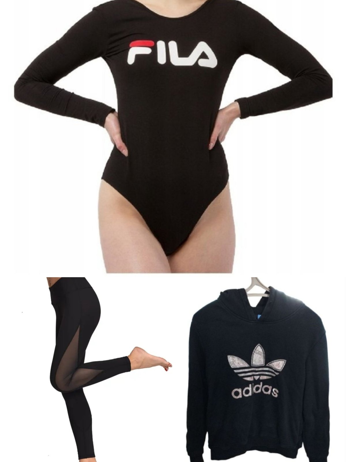 Bac sport / body FILA authentique avec étiquette , legging neuf et capuche authentique ADIDAS avec intérieur très doux en velours 