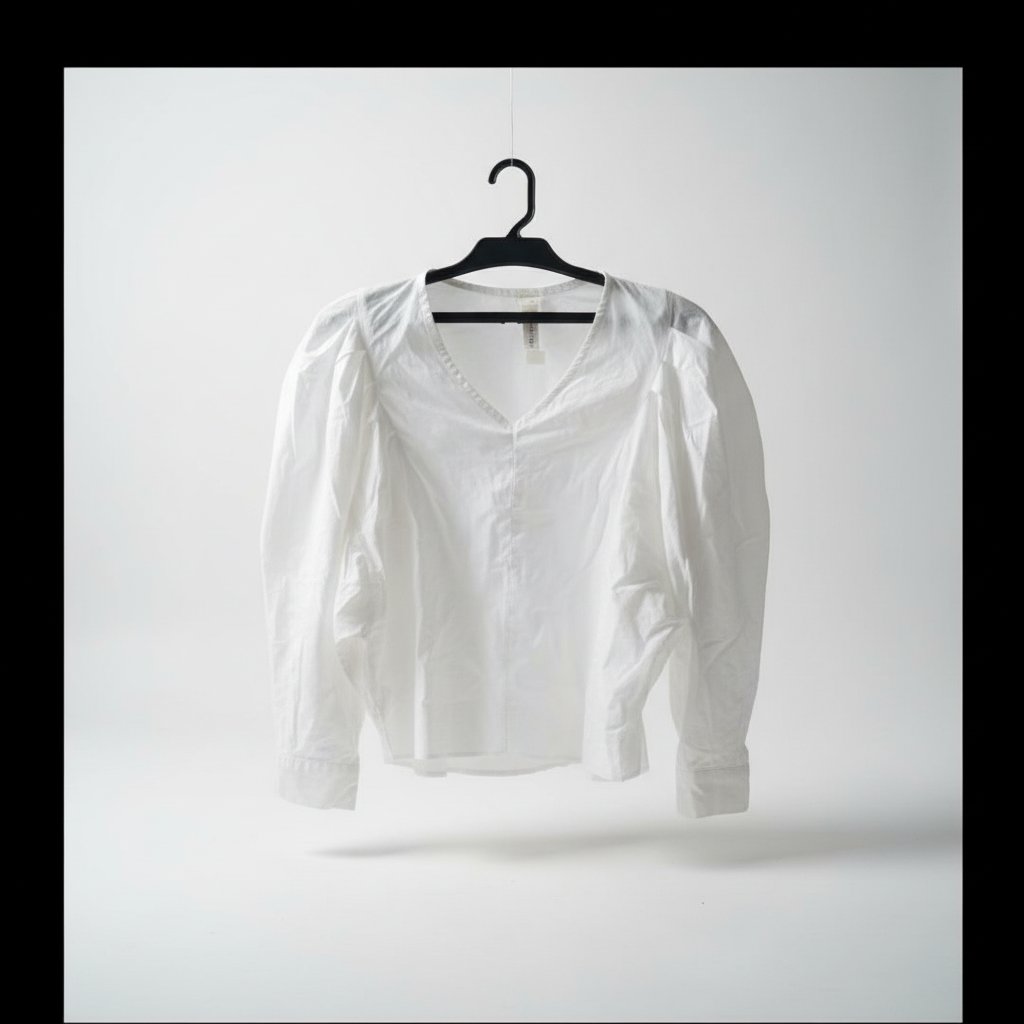 Jolie blouse en coton avec manches bouffantes 