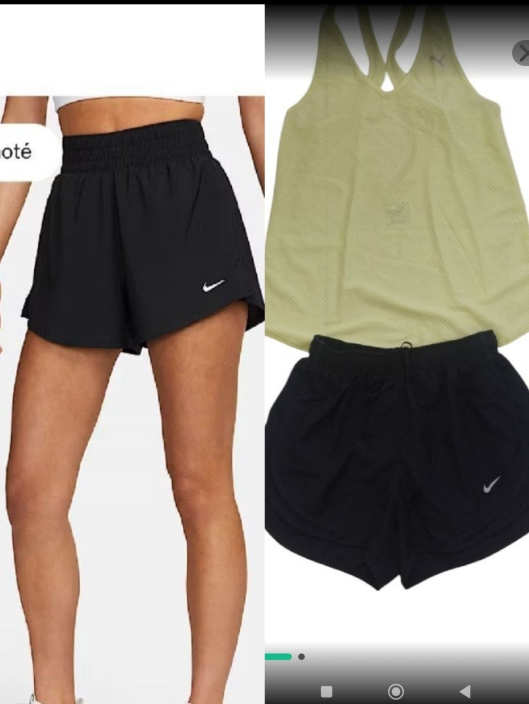 Lot short nike et débardeur de sport puma authentiques