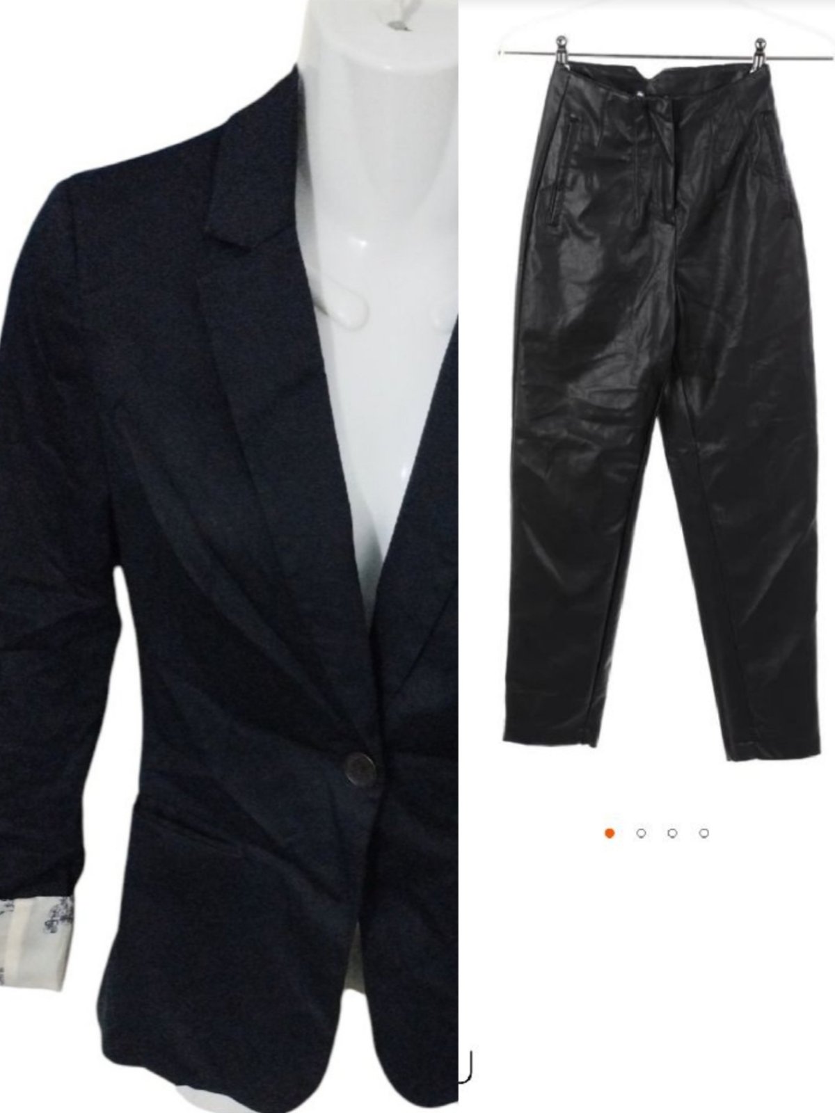 Lot pantalon cuir AMISU et veste très stylée et tendance 