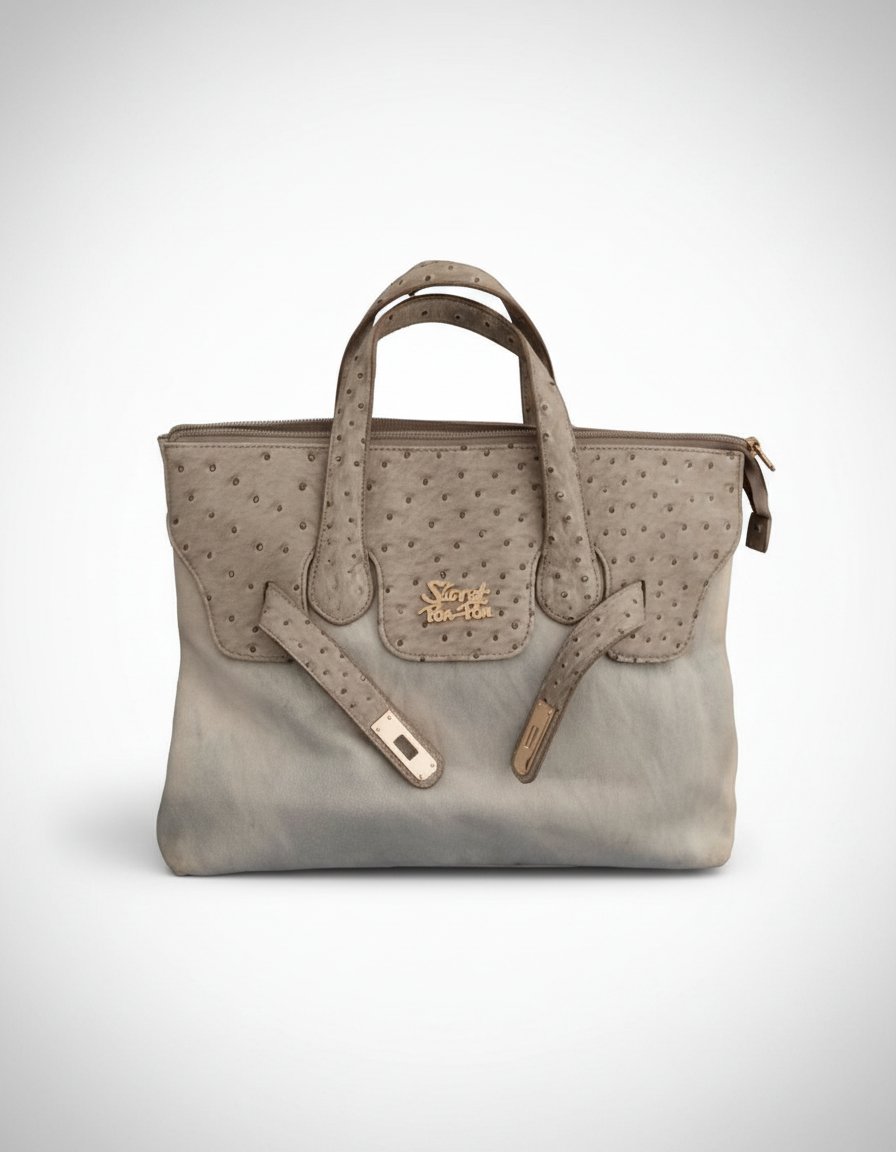 Sac tendance en jean et vrai cuir 