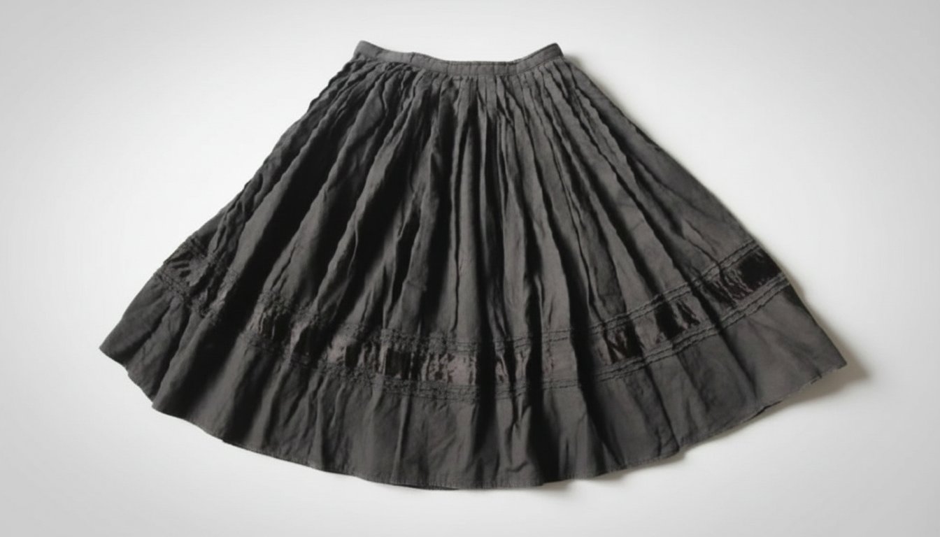 Magnifique jupe cloche midi avec doublure en coton 