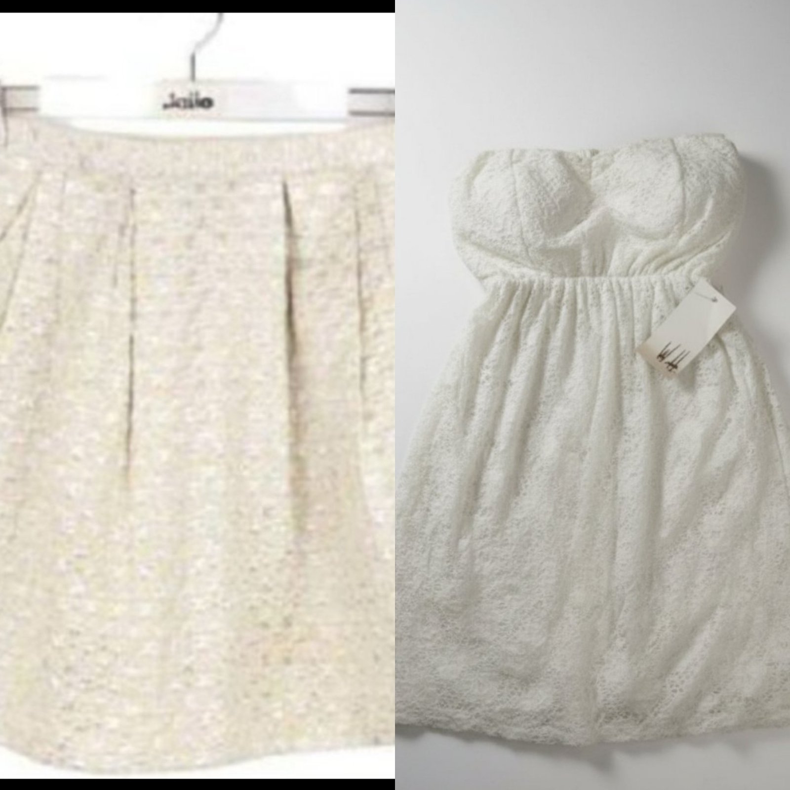 Set bustier neuf en broderie anglaise et jupe ample