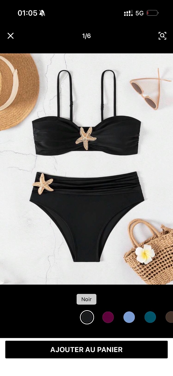 Bikini & cache maillot noir Shein