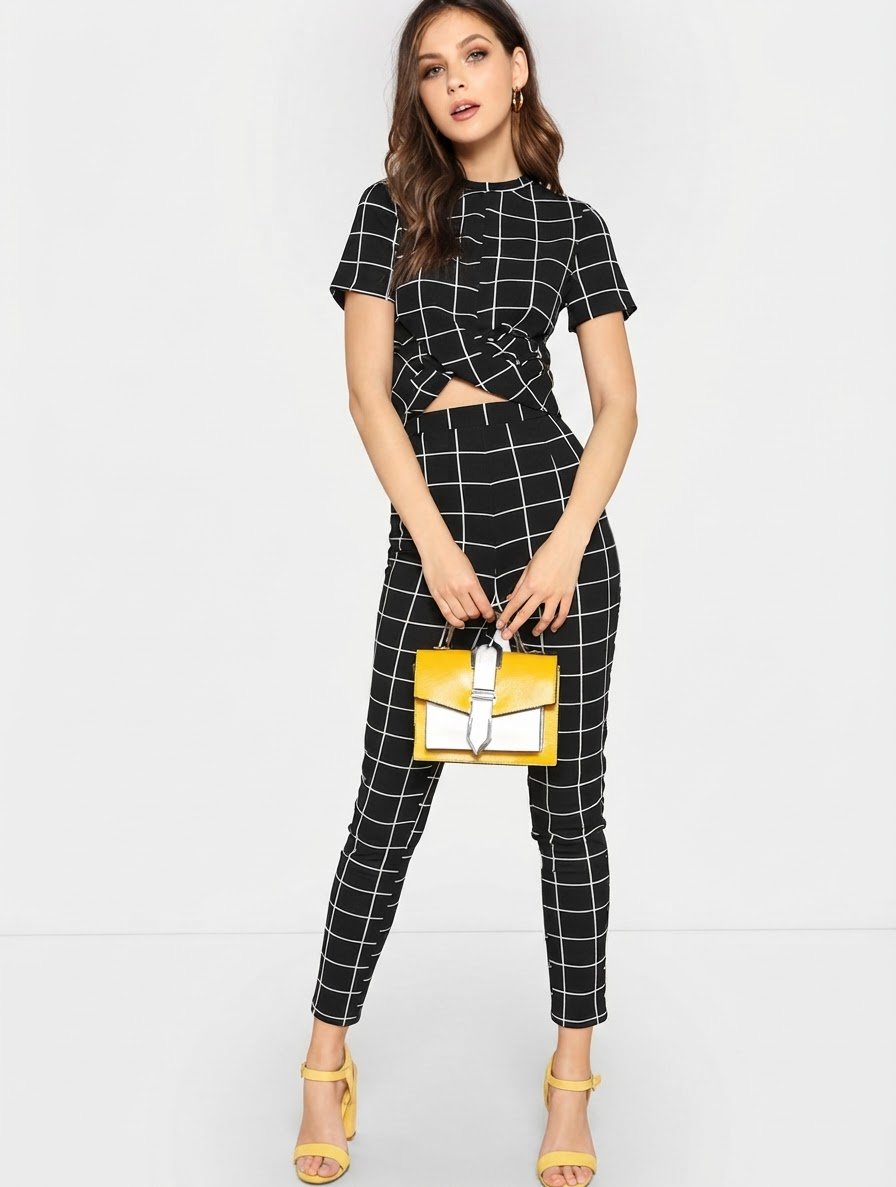 Set de crop top & pants de la marque Shein 