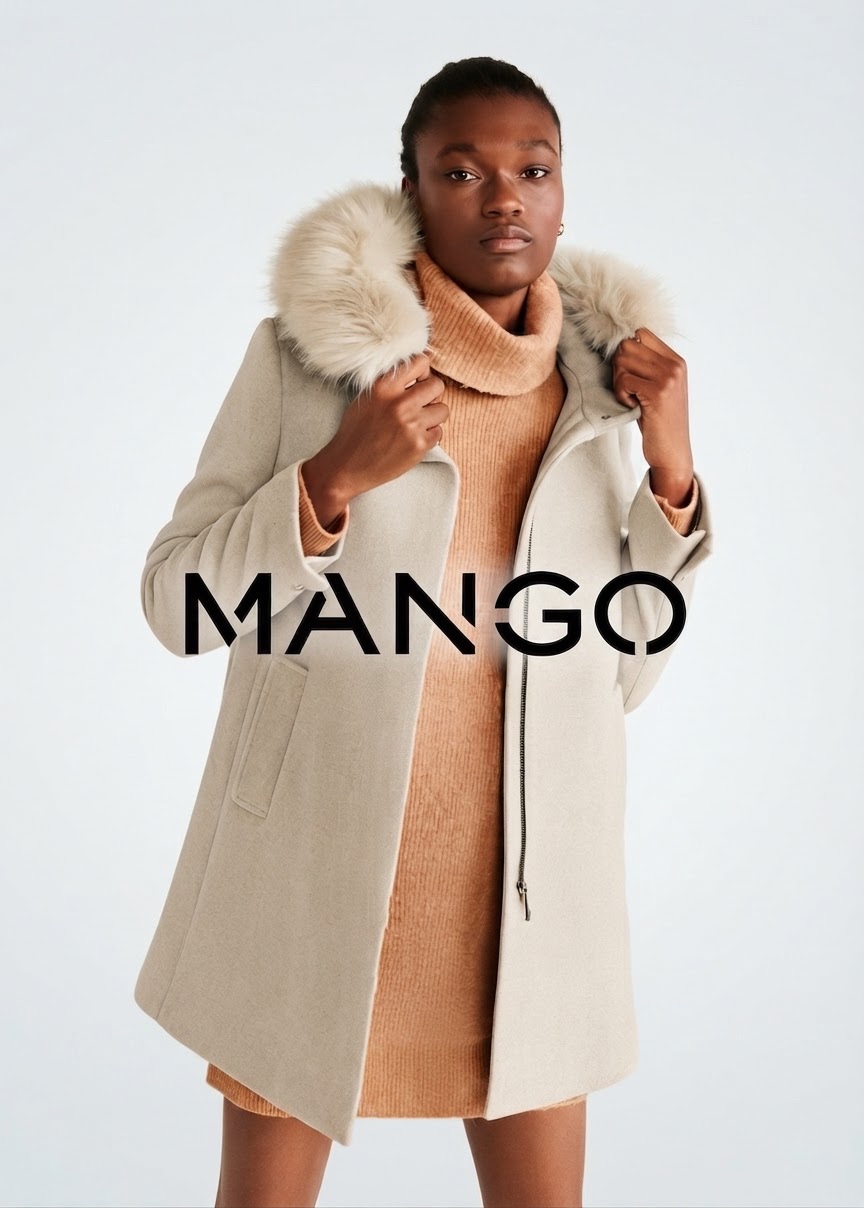 Manteau Mango à capuche avec fourrure
