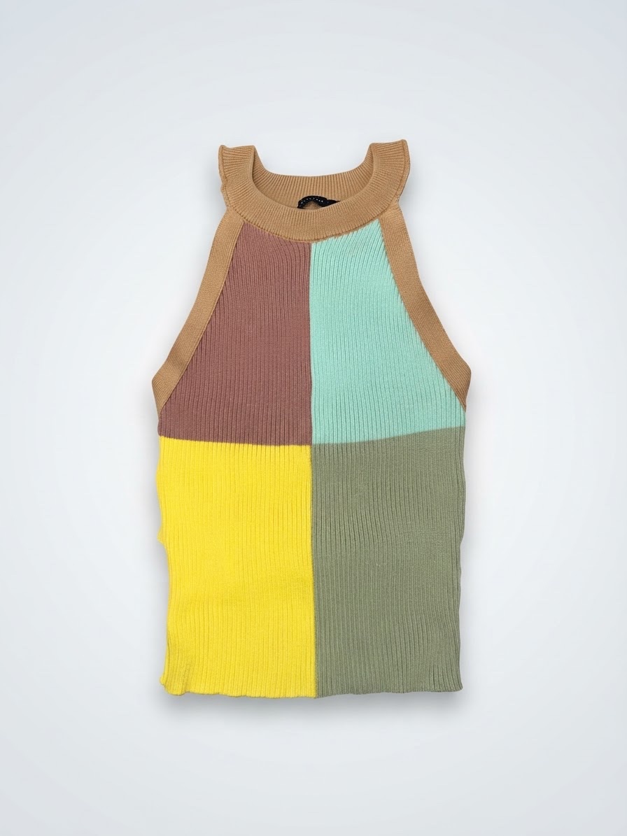 Débardeur tricoté color-block Trendyol