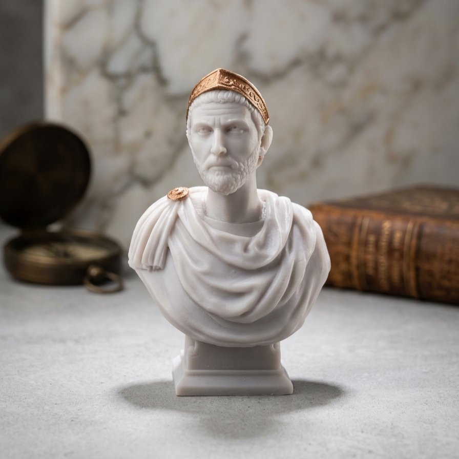 Buste d'Hannibal Barca, Grand Général Carthaginois - Décoration & Sculpturale