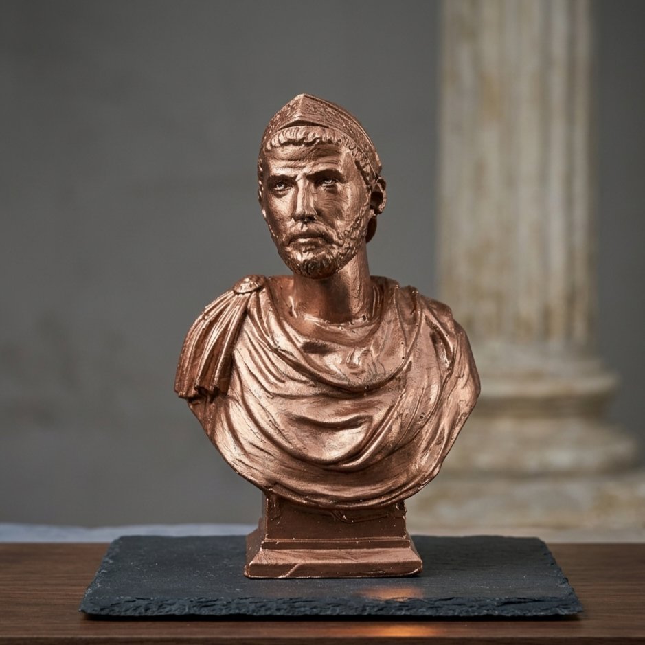 Buste d'Hannibal Barca, Grand 24 Général Carthaginois - Décoration & Sculpturale