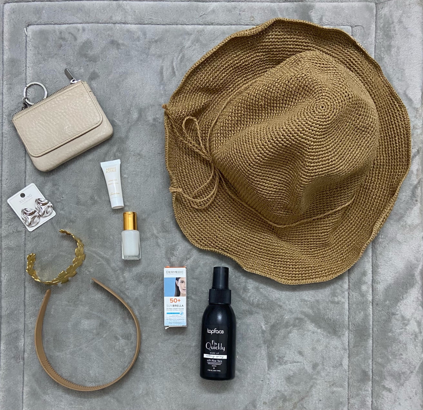 Lot fih chapeau strass acessoires fixteur make up mini porte monnais
