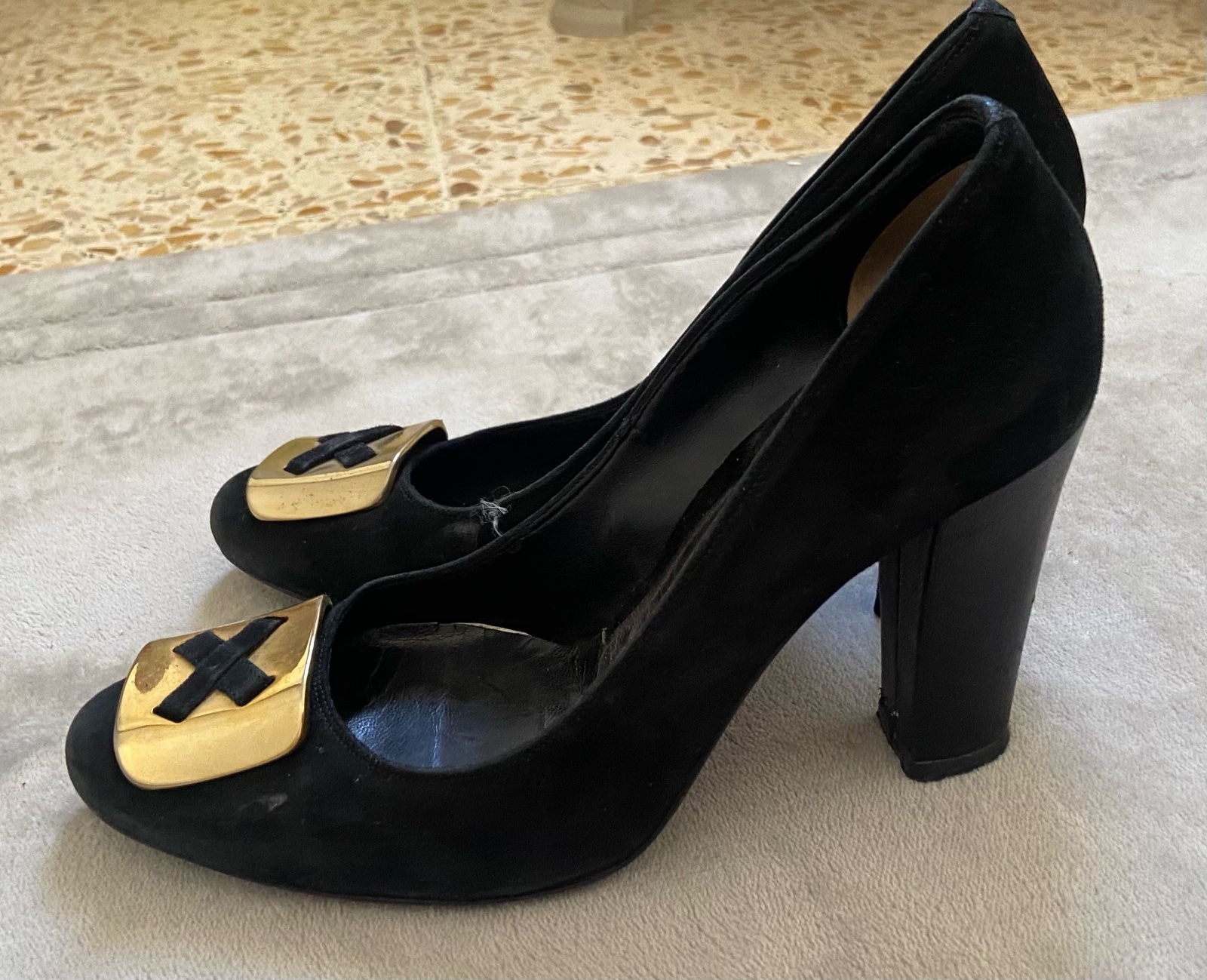 Escaprin noir b doré pointure 37 albano made in italy