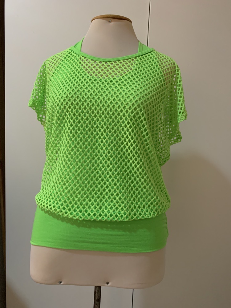 T-shirt filet vert fluo