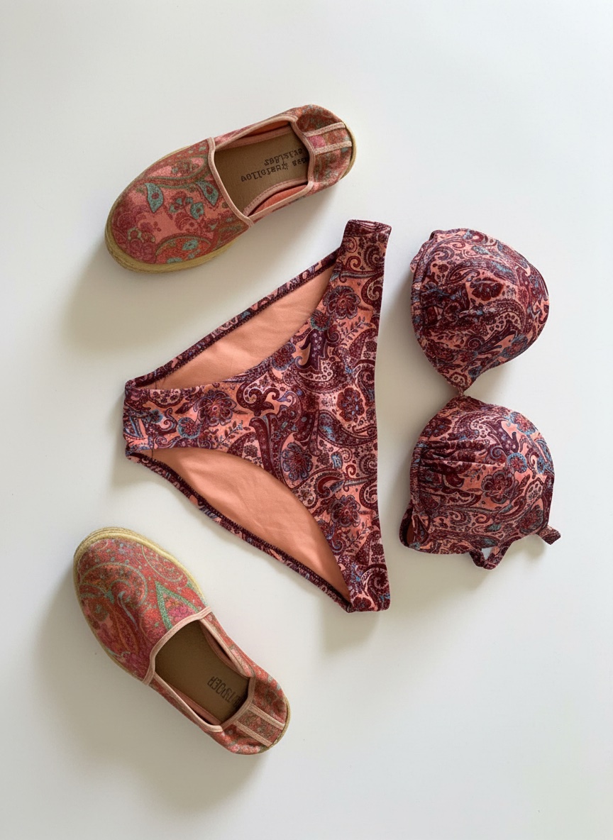 Bikini et chaussures assorties