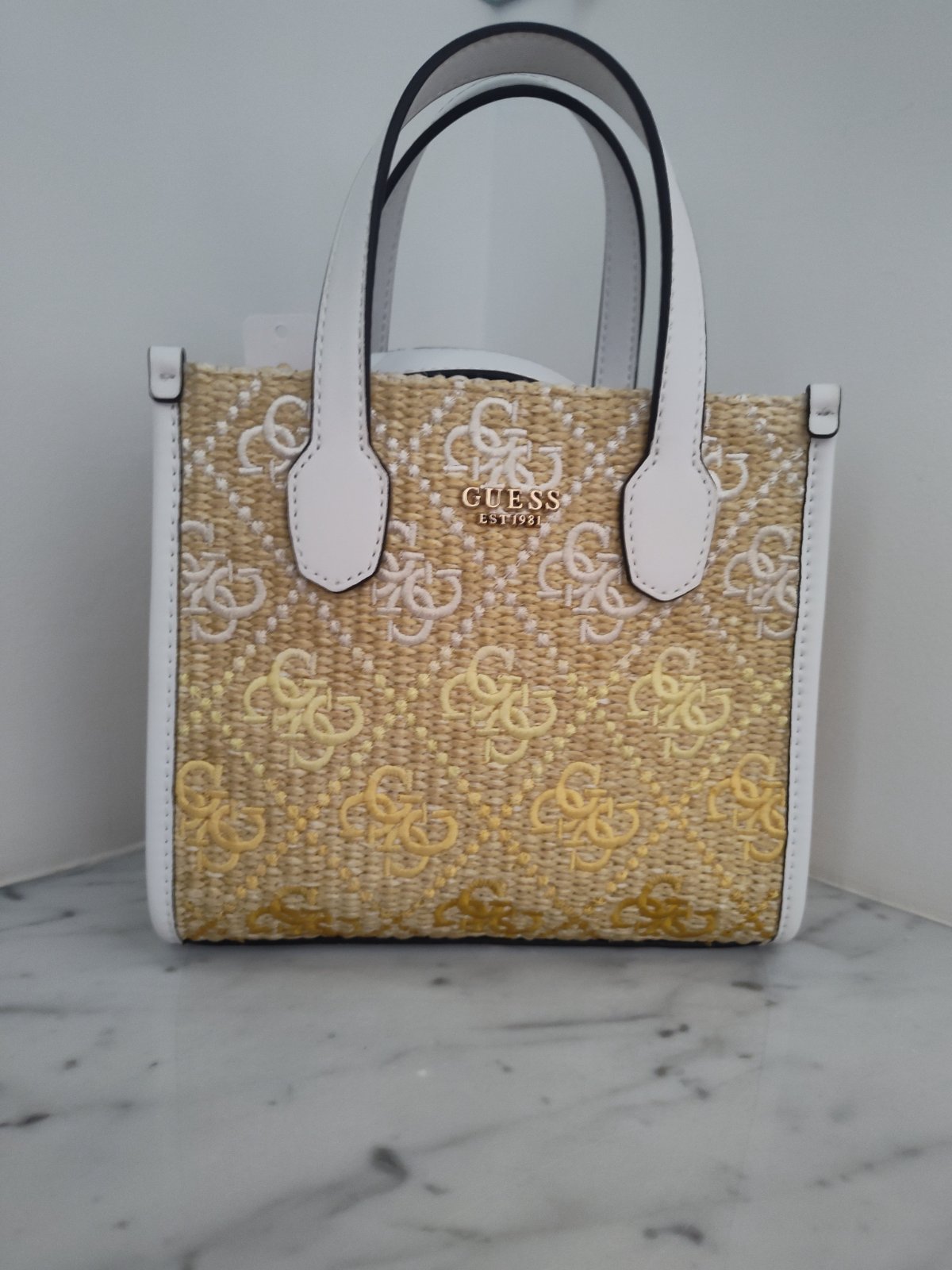 Mini sac fourre-tout en raphia Silvana