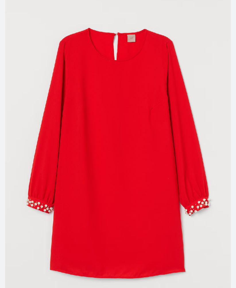 H&M+Robe courte  rouge vif