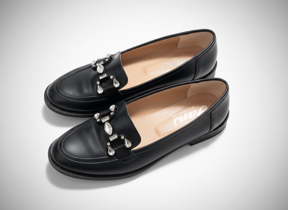Mocassin noir femme chic