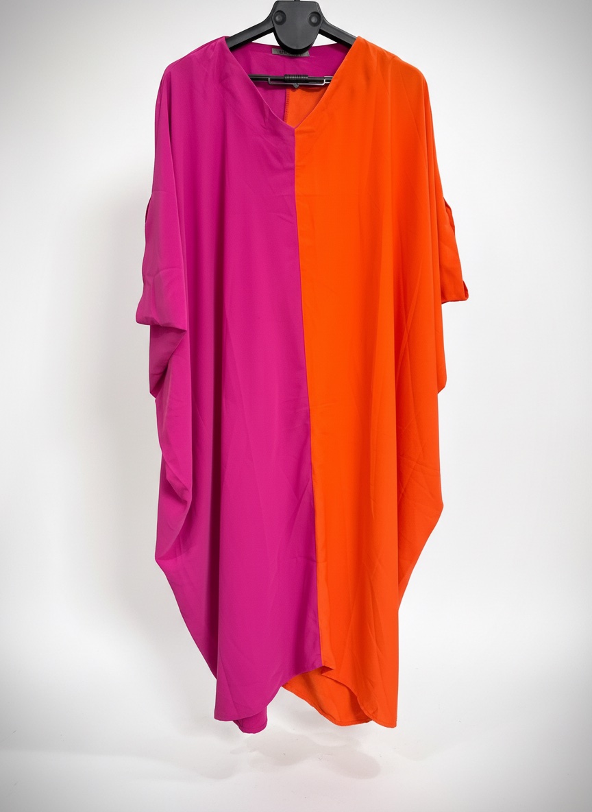 Robe caftan rose orange