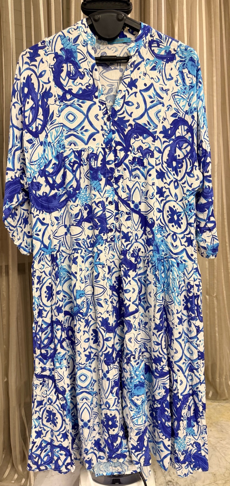 Robe ashilda bleu et blanc