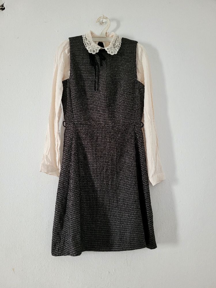 Robe en tweed mango+ pull chemise h&M 