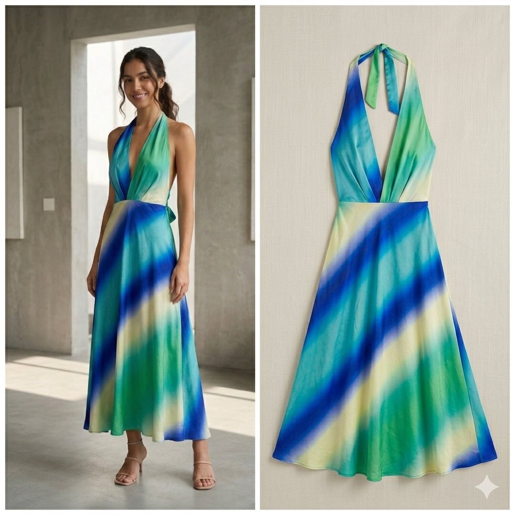 Robe satinée 