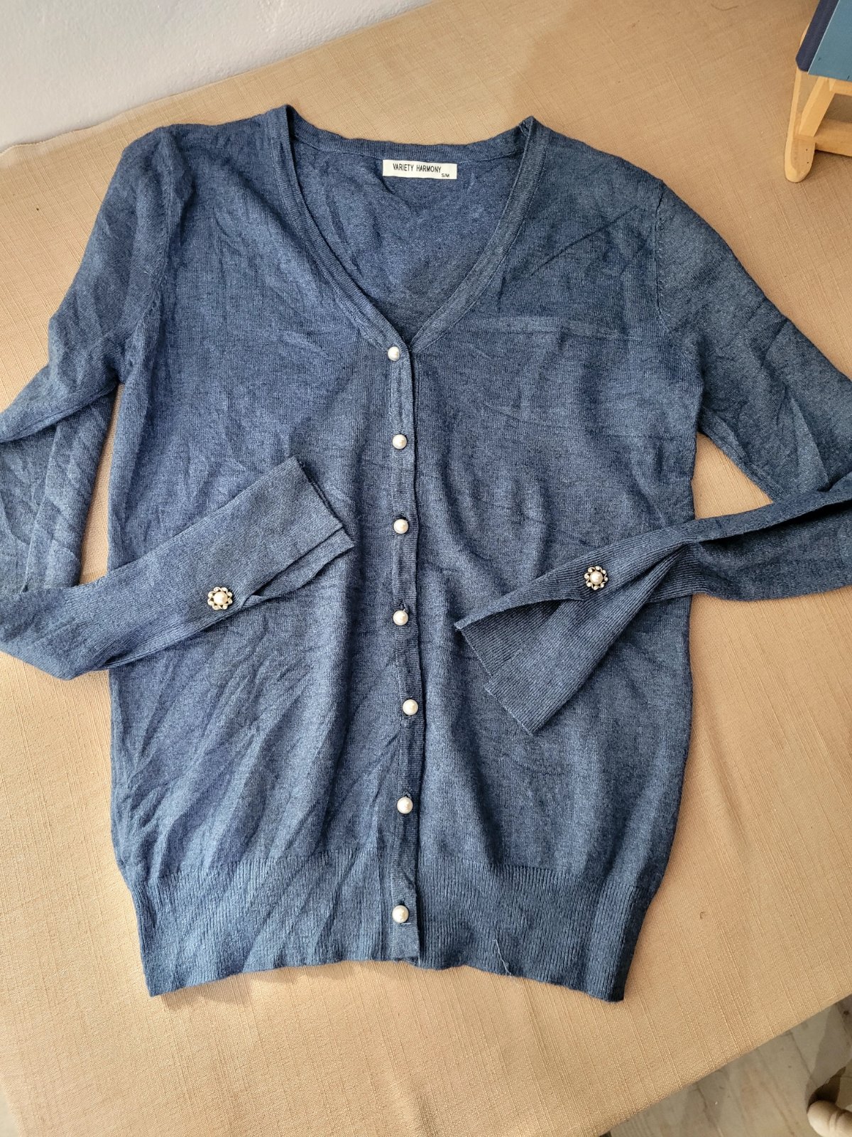 Cardigan avec perles