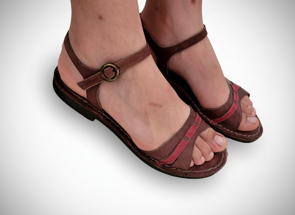 Des sandales en véritable cuir 