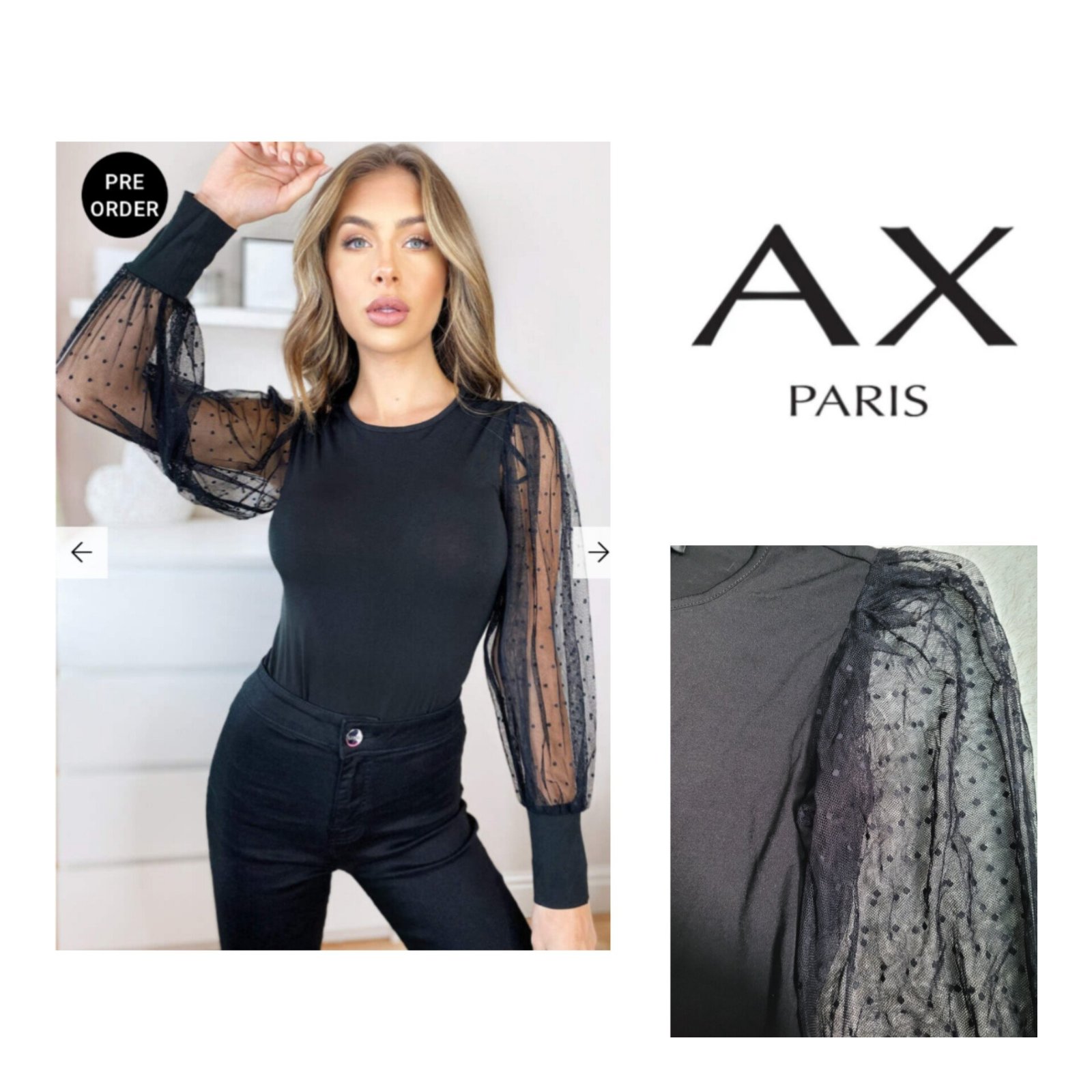 Pull manches bouffantes armani exchange 