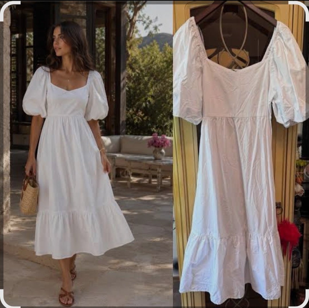 Robe manches bouffantes 