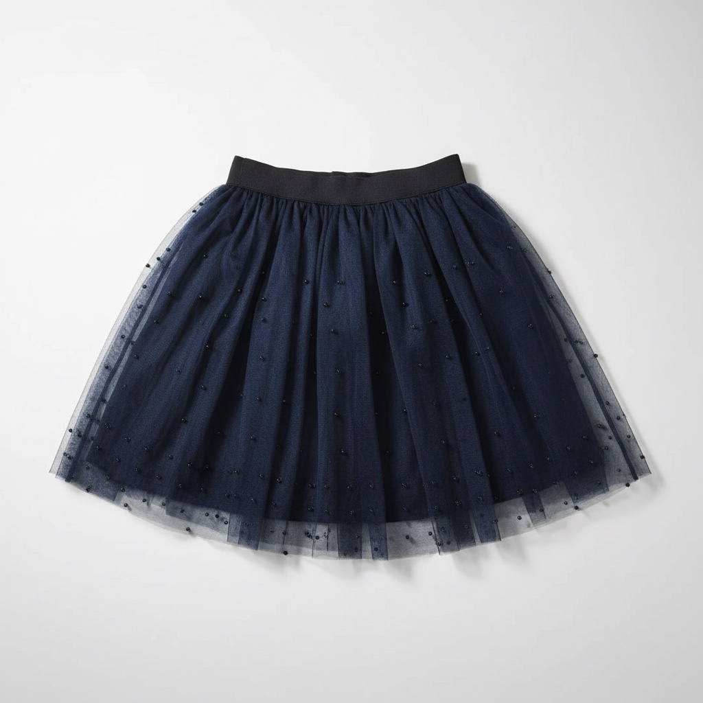 Jupe en tulle brodée