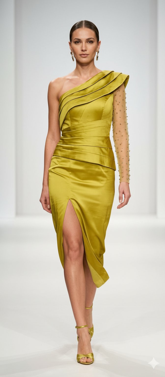 Robe soirée satinée