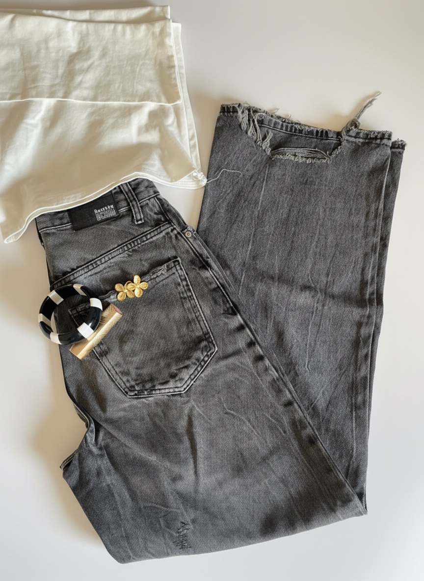 Wide leg jeans