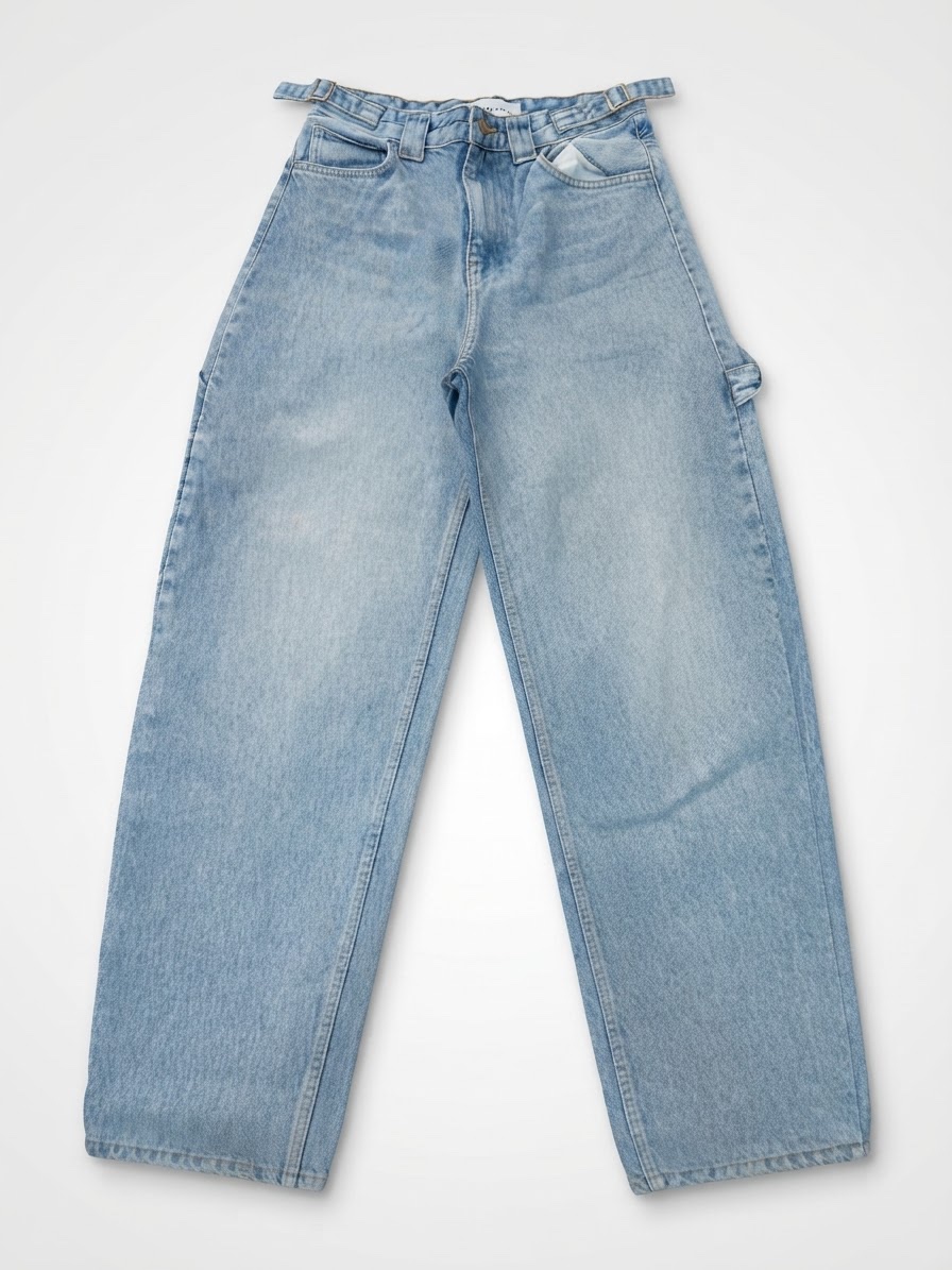 Jean Bershka bleu clair – coupe cargo/large 🤍💙