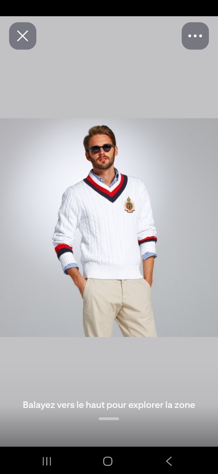Un très joli Pull TOMMY HILFIGER  col V blanc 