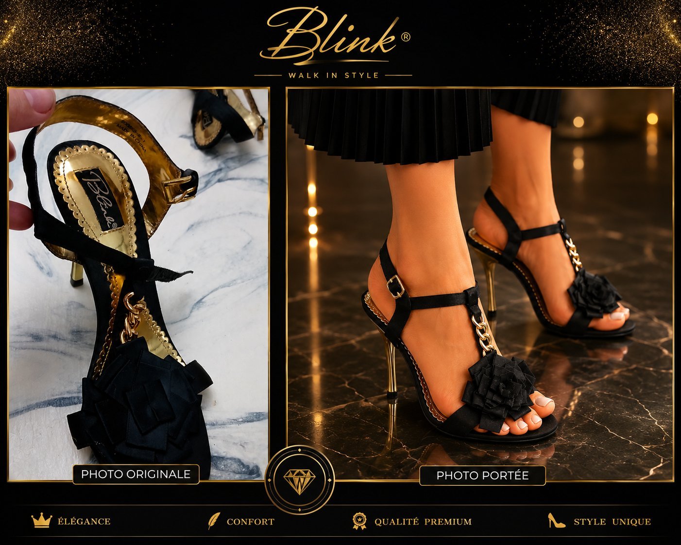 Un Sandales Soirée de la marque Blink 🖤✨️