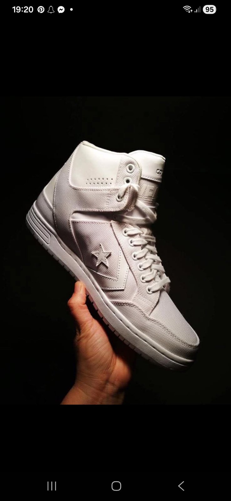 Baskets CONVERSE Weapon Mid  'Triple Whate'