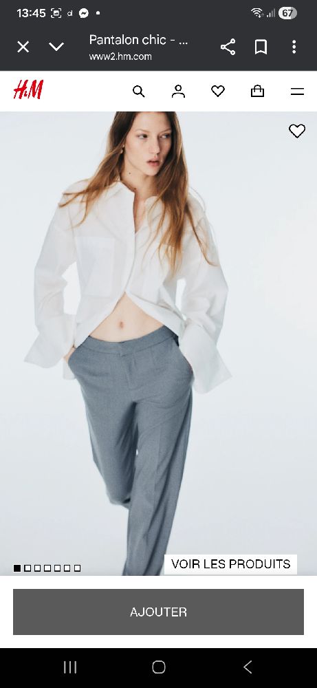 Un jolie Pantalon femme  H&M 🩶