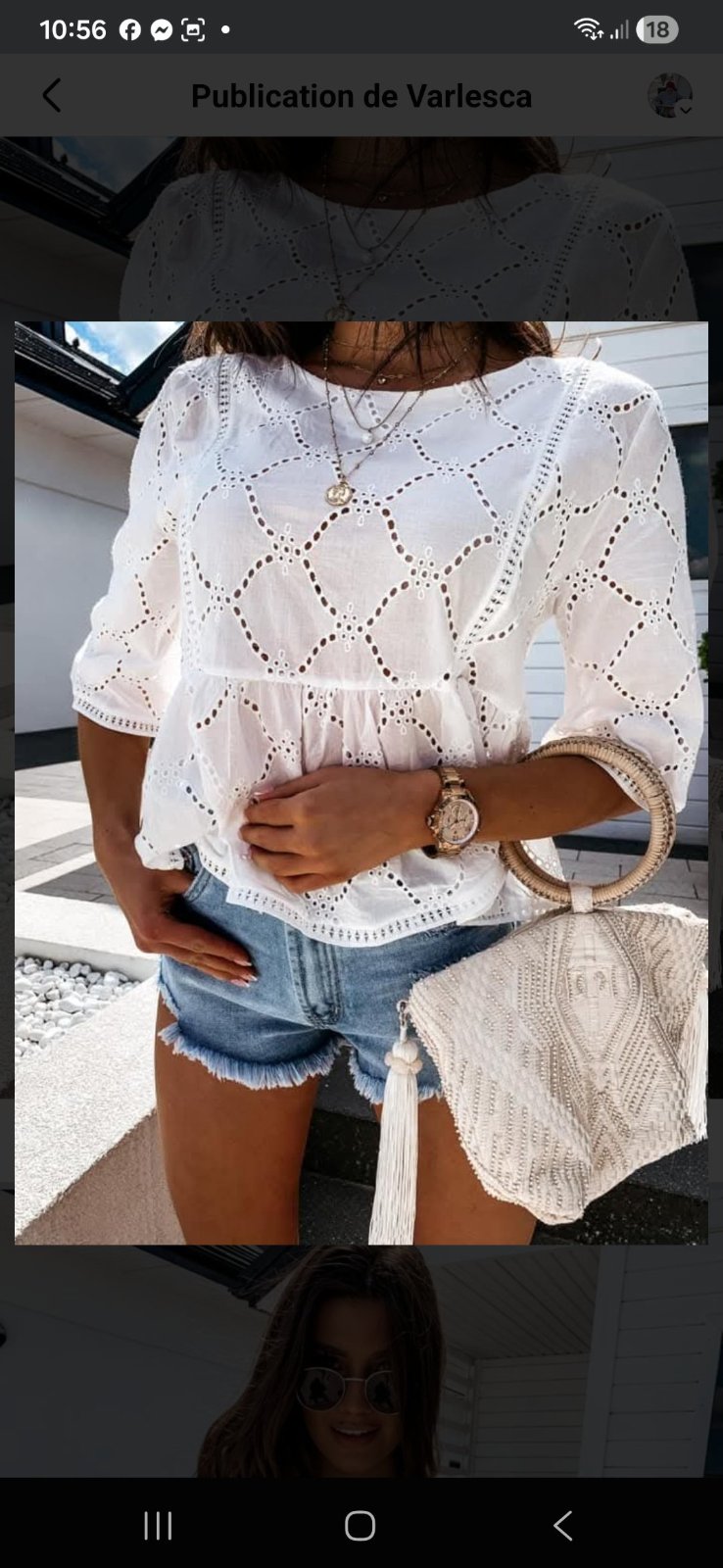 Un jolie Hout Zara Blanche en Broderie anglaise 🤍